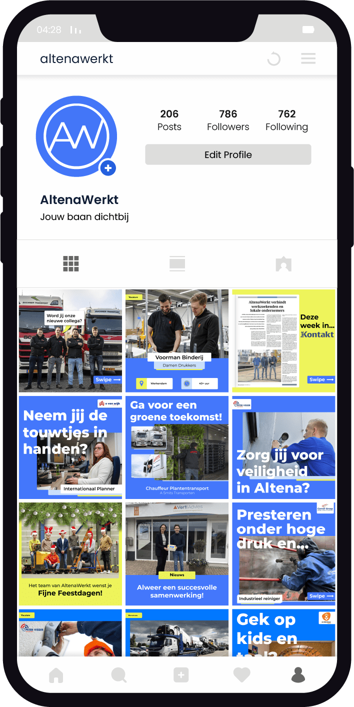 Instagram Feed van AltenaWerkt